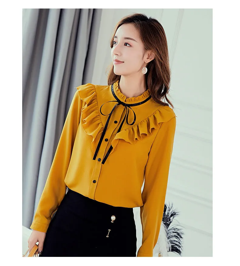 VenusFox Korean Ruffles Elegant Shirt