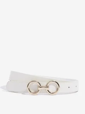 Westside Accessories White Chain Buckle Design Belt