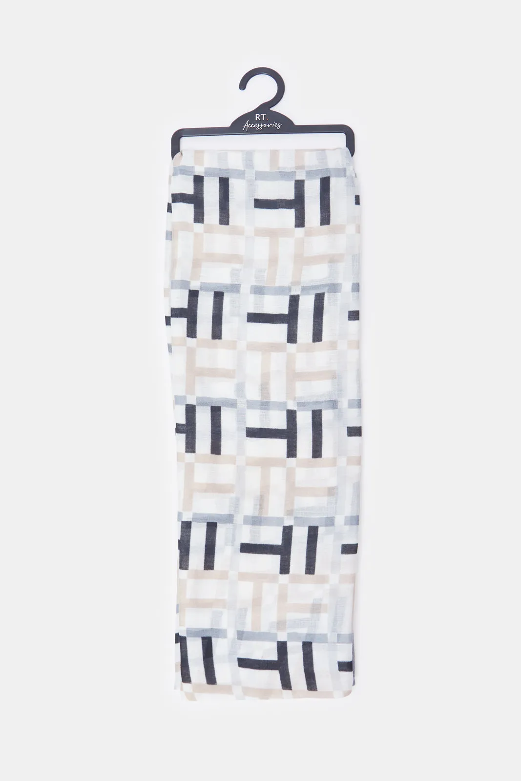 Women White Printed Scarf