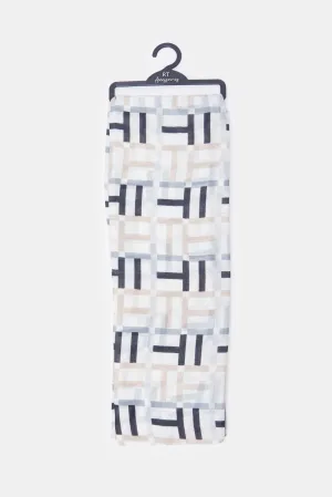 Women White Printed Scarf