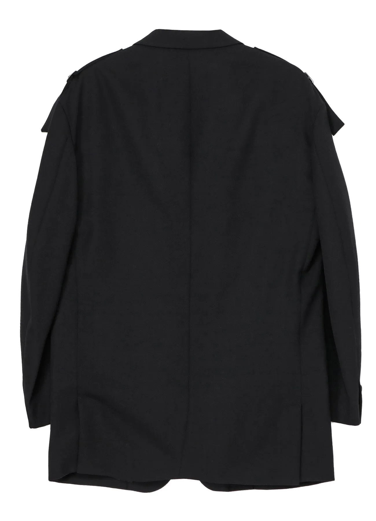 WOOL GABARDINE 2BS JACKET WITH SHOULDER ADJUSTER